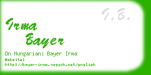 irma bayer business card